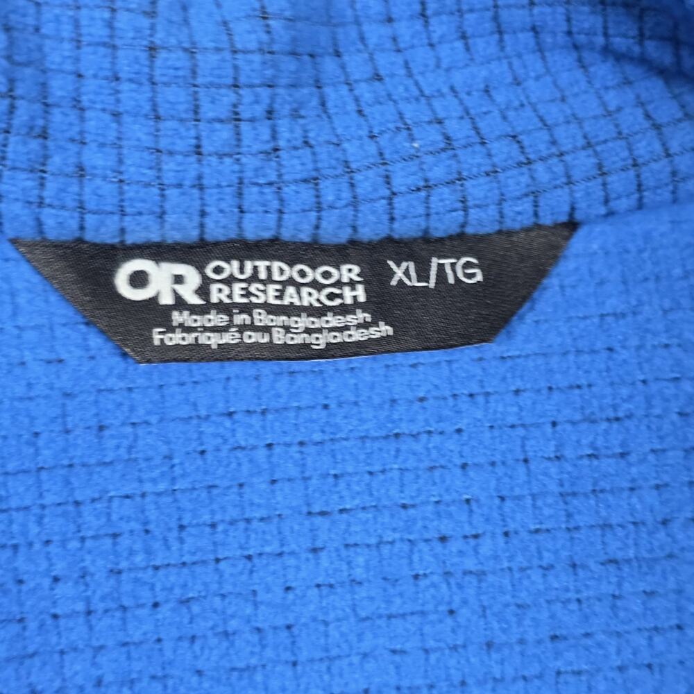 Outdoor Research OR Trail Mix 1/4 Quarter Zip Pullover Mens XL Blue Waffle - Picture 5 of 9